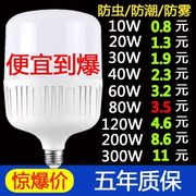 led灯泡家用e27螺口节能灯白光，超亮室内护眼无频闪大功率照明球泡