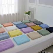 糖果纯色纯棉床单床笠蓝紫绿宿舍被套枕套尺寸蓝色全棉水洗棉