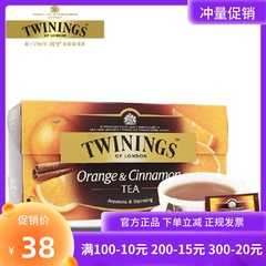 Twinings 川宁 英国进口 柑桔肉桂果香红茶25片茶包 水果袋泡茶