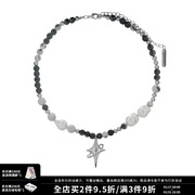 SUMIYAKI原创星体系列黑白珍珠项链女小众手工串珠玛瑙星芒锁骨链