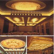 酒店大堂灯长方形，水晶灯别墅会所宴会厅，装饰非标工程灯具