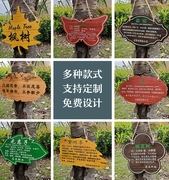 创意花草树木植物提示介绍标识牌刻字木牌，家用阳台花园装饰挂定制