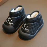 冬季男女童雪地靴保暖短靴1一2岁宝宝学步鞋子，婴儿鞋软底加绒棉鞋