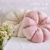 南瓜花朵圆形花瓣抱枕套法式奶油风轻奢靠垫，客厅沙发卧室床头睡觉