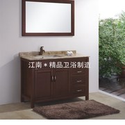 欧式美式橡木浴室柜组合实木，浴柜洗脸盆柜，洗手盆柜洗漱台xm80