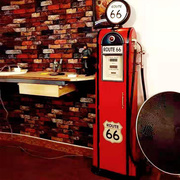 大型复古怀旧铁皮加油机模型摄影道具酒吧咖啡厅餐厅金属装饰摆设
