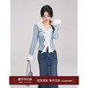 一颗小野莓针织开衫女装，早春季2024韩系蕾丝，小衫打底长袖上衣