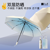 风候渐变双层太阳伞女黑胶，遮阳伞防晒防紫外线，雨伞晴雨两用折叠伞