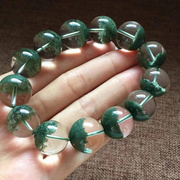 绿幽灵手链17mm老矿天然水晶巴西绿幽灵聚宝盆大珠，手串十八年老店