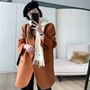 懂点羊毛呢西装2022年冬装韩版时尚气质保暖呢子橘色外套