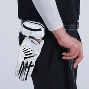2021日韩高尔夫迷你双球包骷髅头高尔夫球包可放两个球白色黑腰包