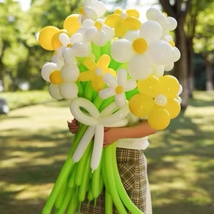 网红ins气球花束花朵，拍照道具小雏菊，diy材料野餐生日场景装饰布置