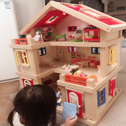 儿童益智diy木头小屋女孩，过家家木屋玩具屋，公主别墅木质房子玩具