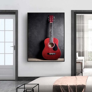 音乐吉他装饰画现代简约北欧风格挂画走廊过道，餐厅卧室床头墙壁画