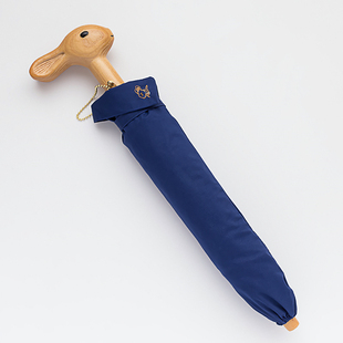 英国创意轻奢可爱雨伞，两折防晒防紫外晴雨两用女兔头遮阳伞太阳伞