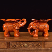 红木大象摆件花梨木雕大象换鞋凳子中式客厅装饰实木对象凳工艺品
