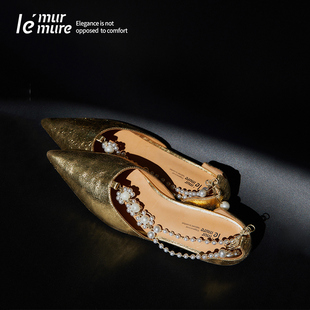 le'murmure“浪漫乌托邦”古典主义纯手工，高奢艺术串珠单鞋