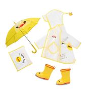 儿童雨衣雨伞雨鞋，三件套防滑水鞋男儿童雨鞋，雨具套装幼儿女童