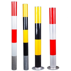 固定钢管反光警示柱铁立柱PU加厚镀锌防撞柱杆道路EVA警示柱塑料