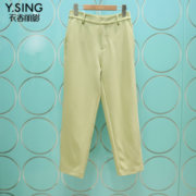 ysing衣香丽影，2023夏季简约纯色西装休闲裤120236203