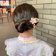 古风女童花朵流苏发簪子头饰中国风儿童古装汉服步摇发钗公主发饰