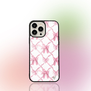iphone15pro欧美风粉色蝴蝶结手机壳，13适用1112苹果14promax8p少女心防摔保护套