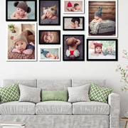宝宝照片墙儿童房男孩卧室创意组合免打孔卡通相框背景装饰洗照片