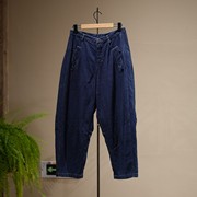 布衣分享  K01842-1  几见 原创设计棉麻个性牛仔裤裤子