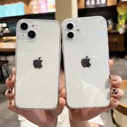 纯色简约透明适用苹果13手机壳iphone11promax硅胶软壳xsmax全包高清15防摔壳女6sse314max保护套男mini8p