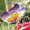 17-60厘米挂式插杆仿真蝴蝶商场婚庆布景，园林公园地面创意装饰品