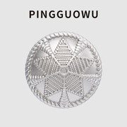 pingguowu实心金属钮扣复古做旧纽扣，牛仔上衣西服外套扣子
