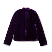 高货速发紫色丝绒超好看小棉袄两面穿新中式，国风盘扣丝绒棉服外套