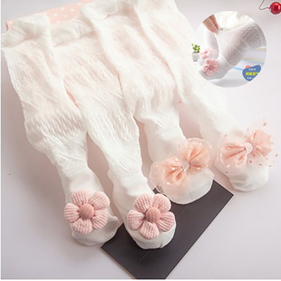 婴儿不勒腿可爱公主袜子夏款纯棉儿童袜宝宝过膝长筒袜防蚊袜