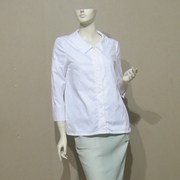 韩国原产ON&ON安乃安女装白色棉质中袖衬衫外套