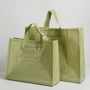 ins薄荷绿简单手提袋干净包装袋加厚服装袋加厚塑料袋定制袋