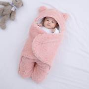 0一3个月婴儿用品婴幼儿，用品大生抱被初生包被秋冬季宝宝睡袋