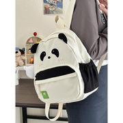 可爱卡通熊猫双肩包包女ins软妹少女背包休闲搞怪学生上课小书包
