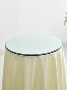 面台面餐桌面圆形茶几钢化玻璃饭桌桌子玻璃透明玻璃大圆桌面