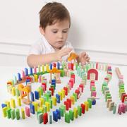 早教识汉字多米诺骨牌数字认知字母运算积木儿童益智力玩具3一6岁