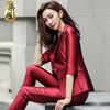 职业装气质女神范时尚(范时尚，)红色西装外套女春季韩版英伦风西服套装