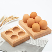 木质鸡蛋收纳盒日式实木鸡蛋托置物架盘防碎整榉木美食拍摄道具