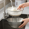 304不锈钢米神器家用厨房洗水果双层洗菜盆沥水篮洗米筛米盆