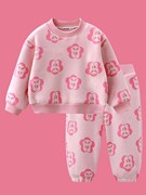 婴儿衣服超萌秋冬季可爱加绒小孩，保暖套装1一岁男女宝宝时髦冬装