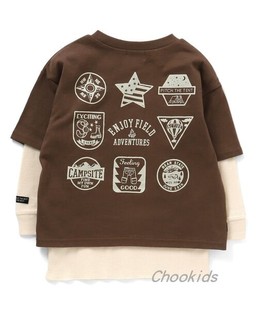 Chookids日本  F.O.KIDS 2023春 童装 两件套纯棉短袖长袖T恤