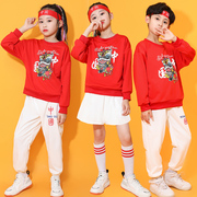 儿童中国风啦啦队演出服中小学生运动会开幕式街舞爵士舞表演服装