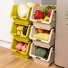 日本进口可叠加厨房收纳筐水果蔬菜收纳篮桌面零食储物整理置物架