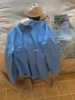 纯棉蓝色衬衫女2024春秋高级感宽松叠穿打底内搭外穿上衣外套