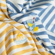 hewu和物 原创设计女装 自制日系夏天就要吃刨冰 条纹T恤衫海魂衫