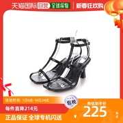 日本直邮Vivian夏季女士气质简约街头时尚凉鞋高跟鞋驼色