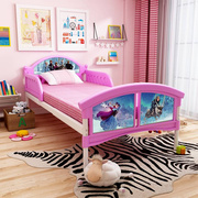儿童床带护栏女孩公主床，粉色卡通环保，床男孩汽车单人床伸缩小孩床